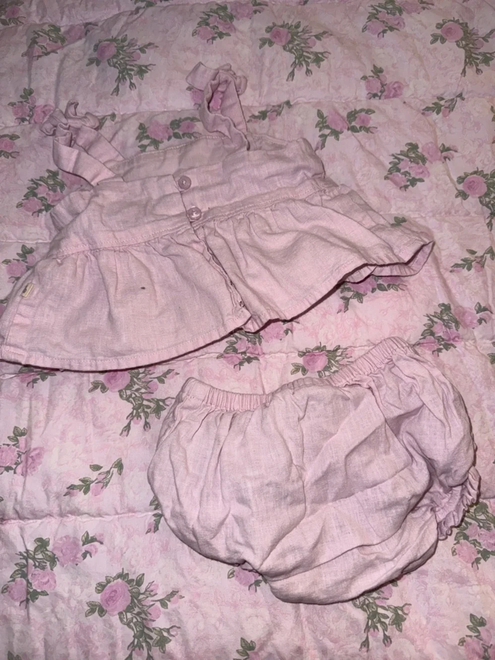 GAP Light Pink Ruffle Two-Piece Matching Set - Picture 3 of 3